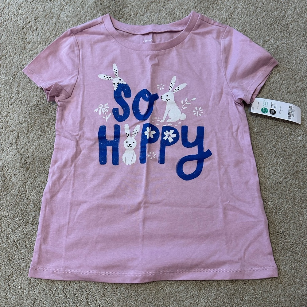 Kids Orchid Graphic Bunny T-Shirt